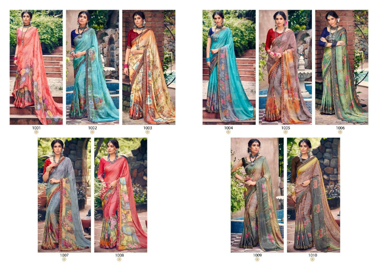 saroj delight brasso ecclusive print saree catalog