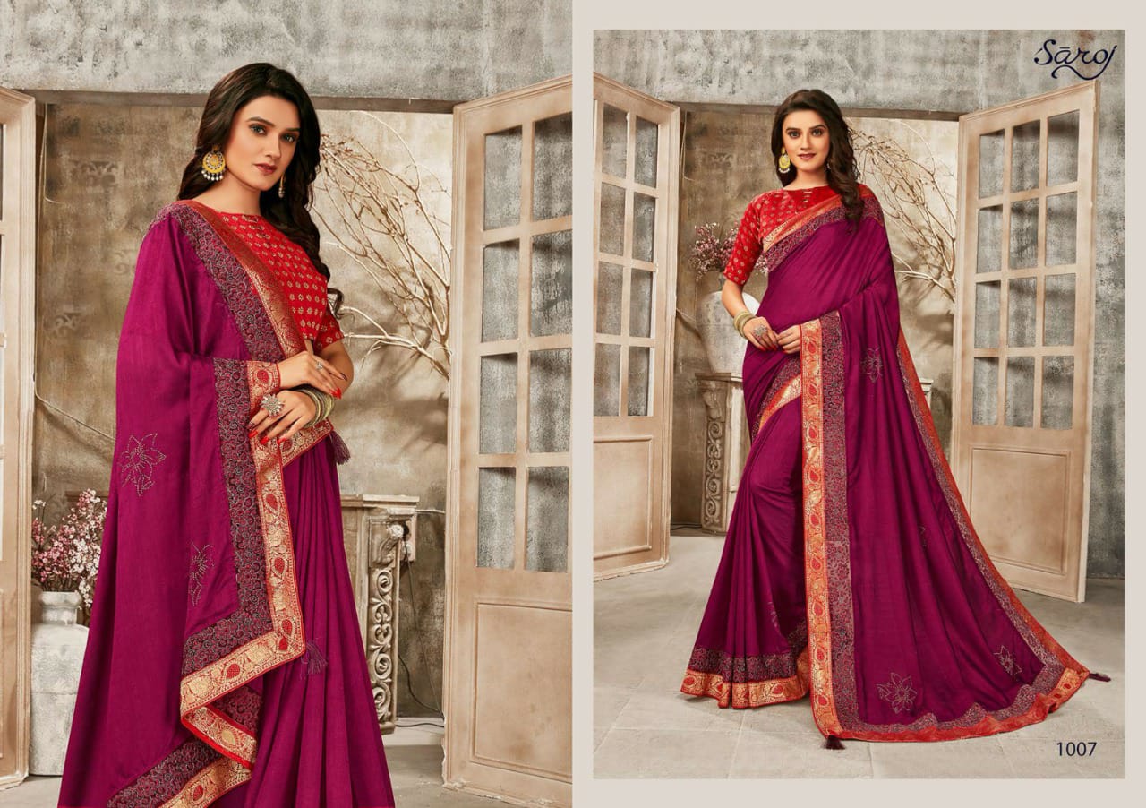 saroj laila silk georgette catchy print saree catalog