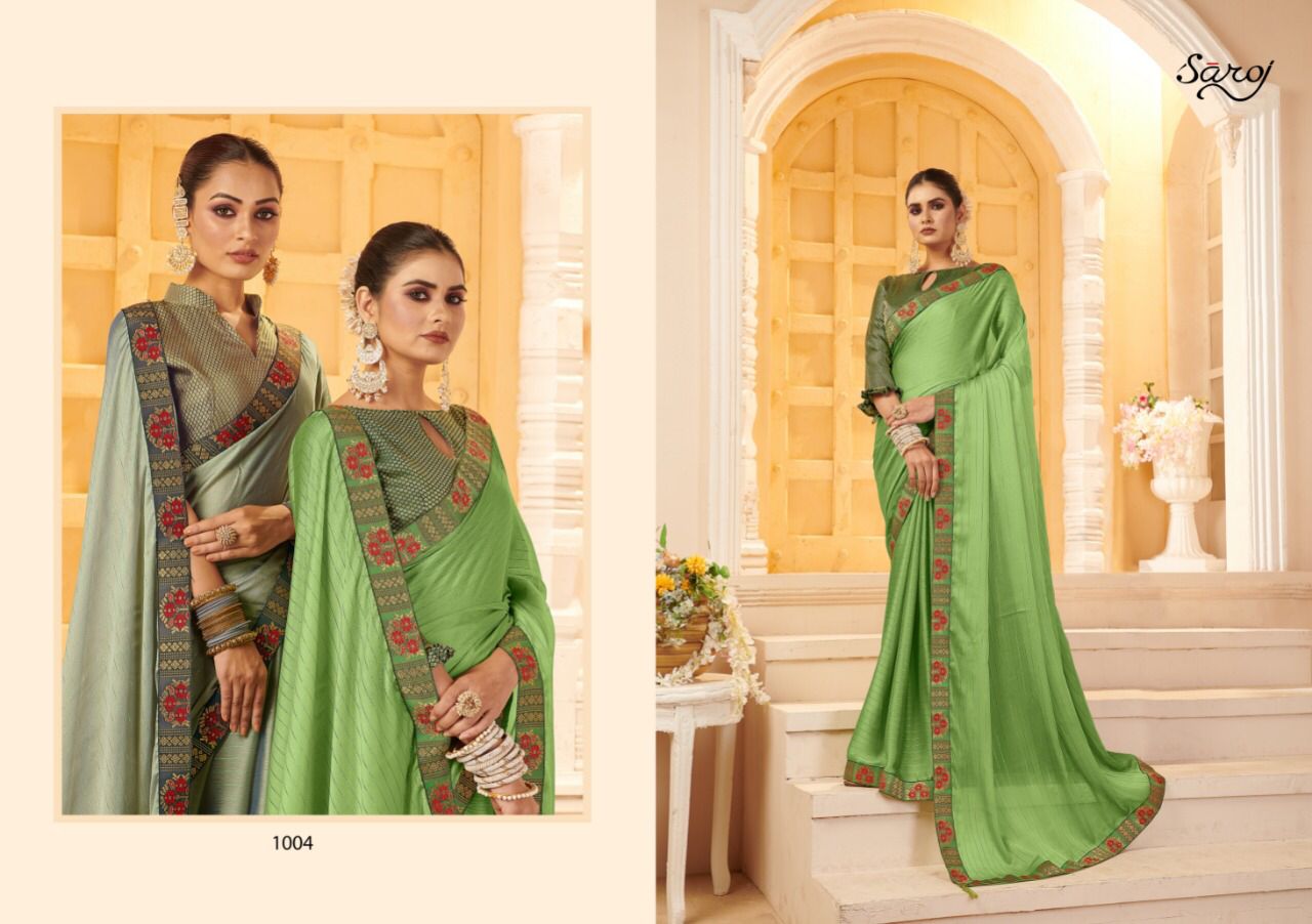 saroj parineeta georgette decent look saree catalog