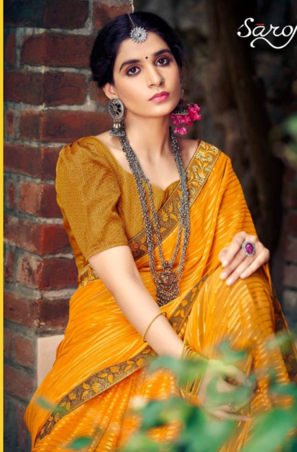 saroj sanwaree georgette catchy look saree catalog