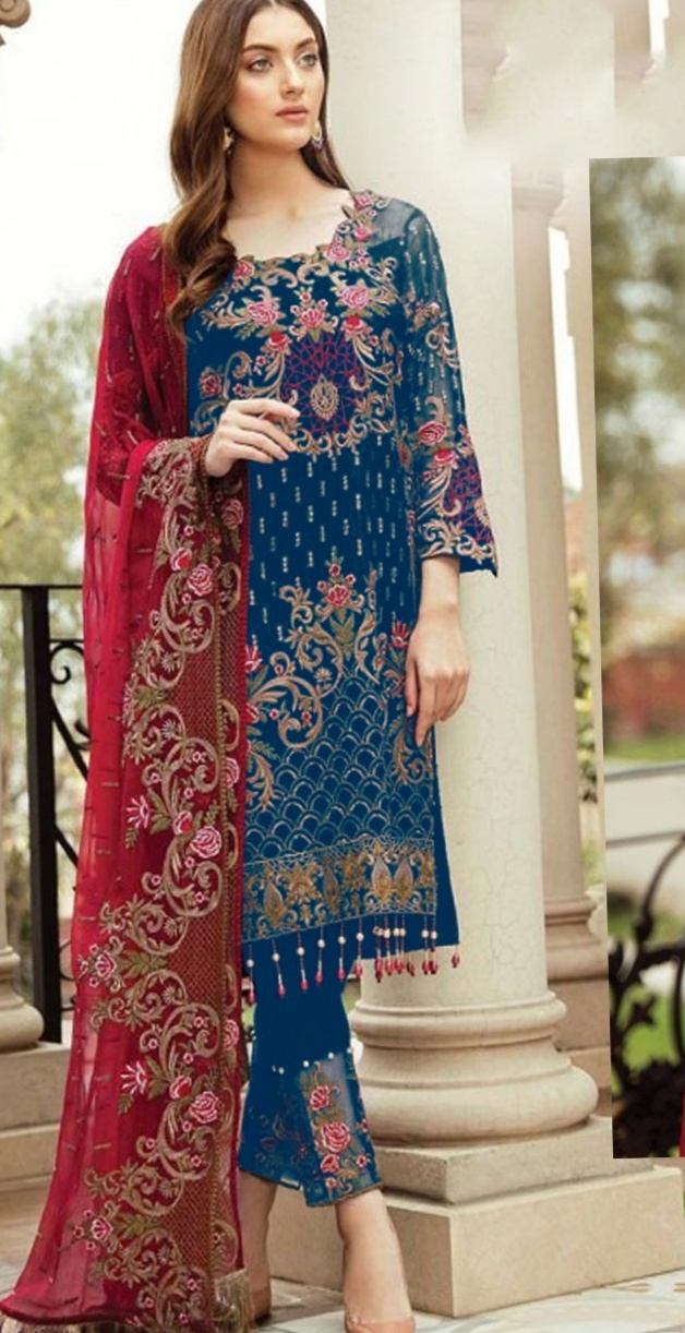 scarlet 1001 a georgget regal look salwar suit single