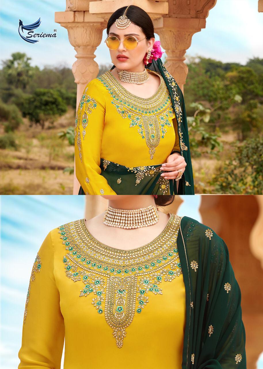 seriema shahnaz attrective embroidary and colour kurti bottom with dupatta catalog