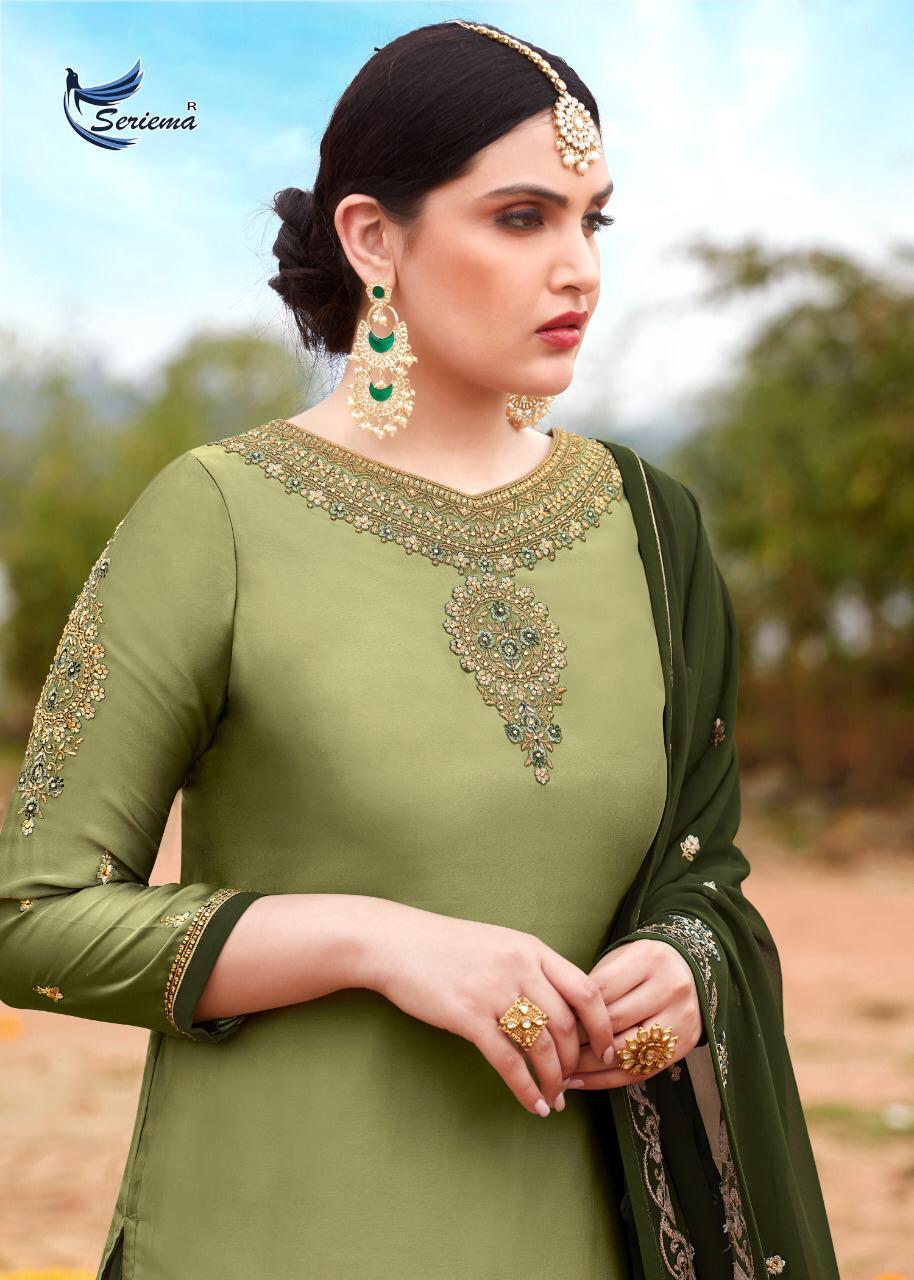 seriema shahnaz attrective embroidary and colour kurti bottom with dupatta catalog