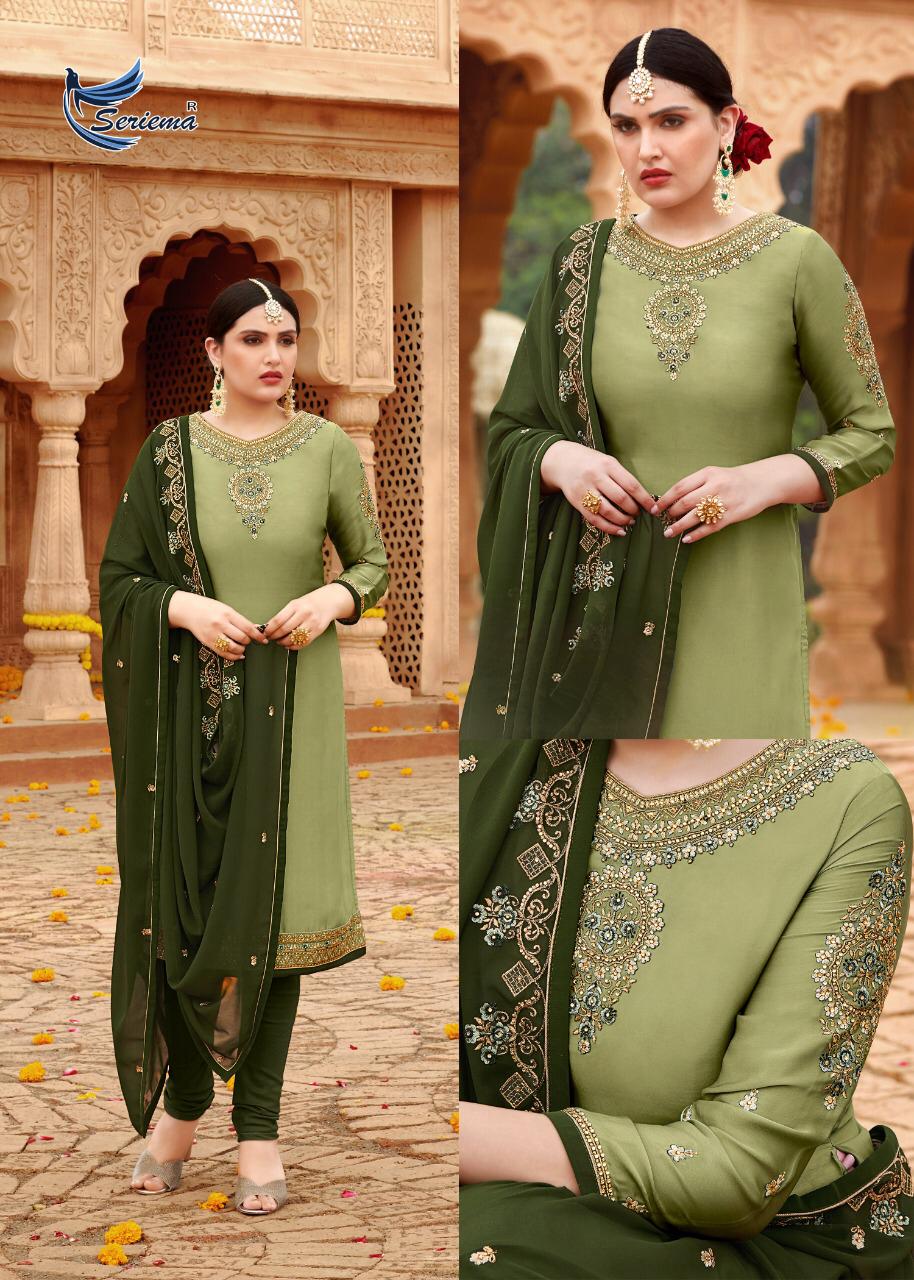 seriema shahnaz attrective embroidary and colour kurti bottom with dupatta catalog