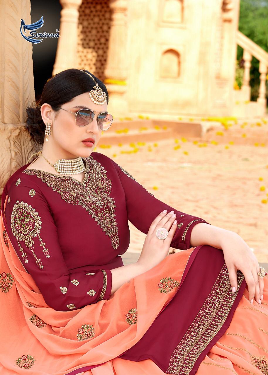 seriema shahnaz attrective embroidary and colour kurti bottom with dupatta catalog