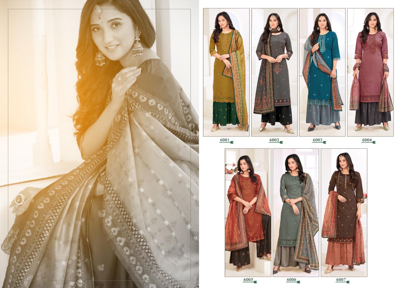 seven threads fiesta viscose silk beautiful look top bottom with dupatta catalog