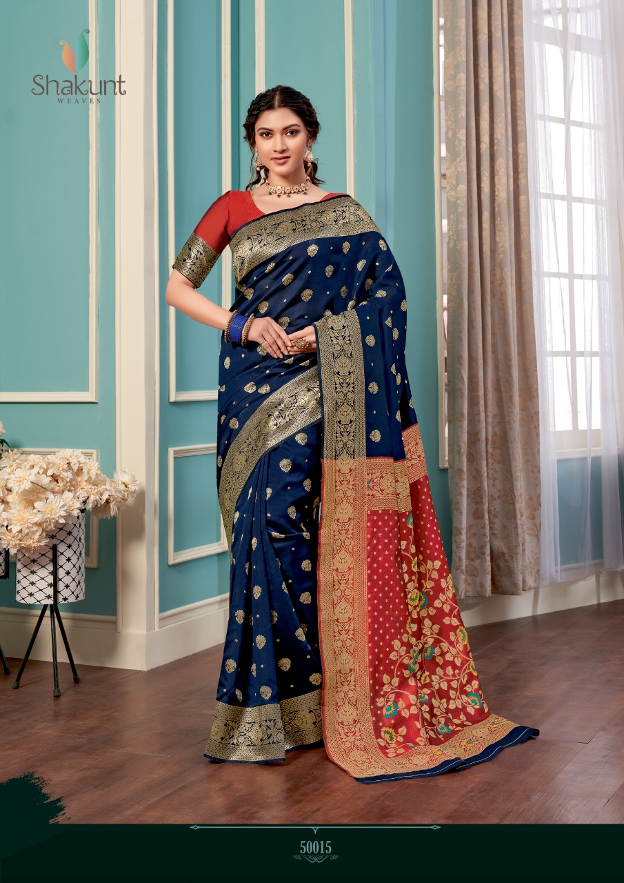 shakunt weaves Akash ganga art silk regal look saree catalog