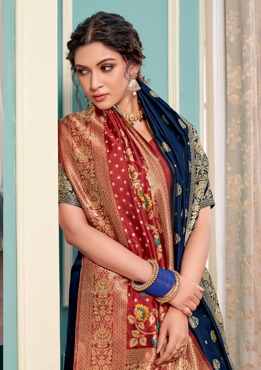 shakunt weaves Akash ganga art silk regal look saree catalog