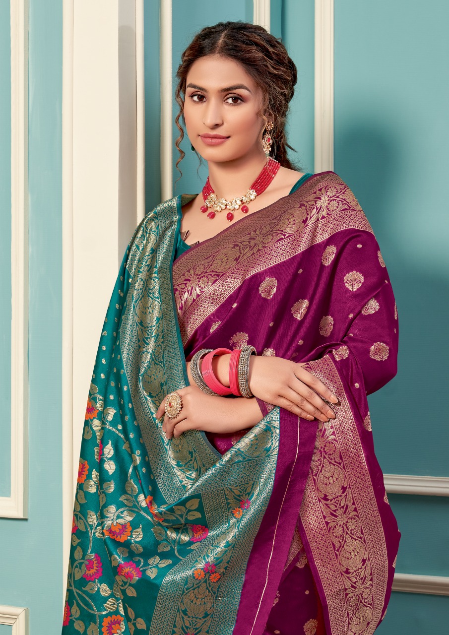 shakunt weaves Akash ganga art silk regal look saree catalog