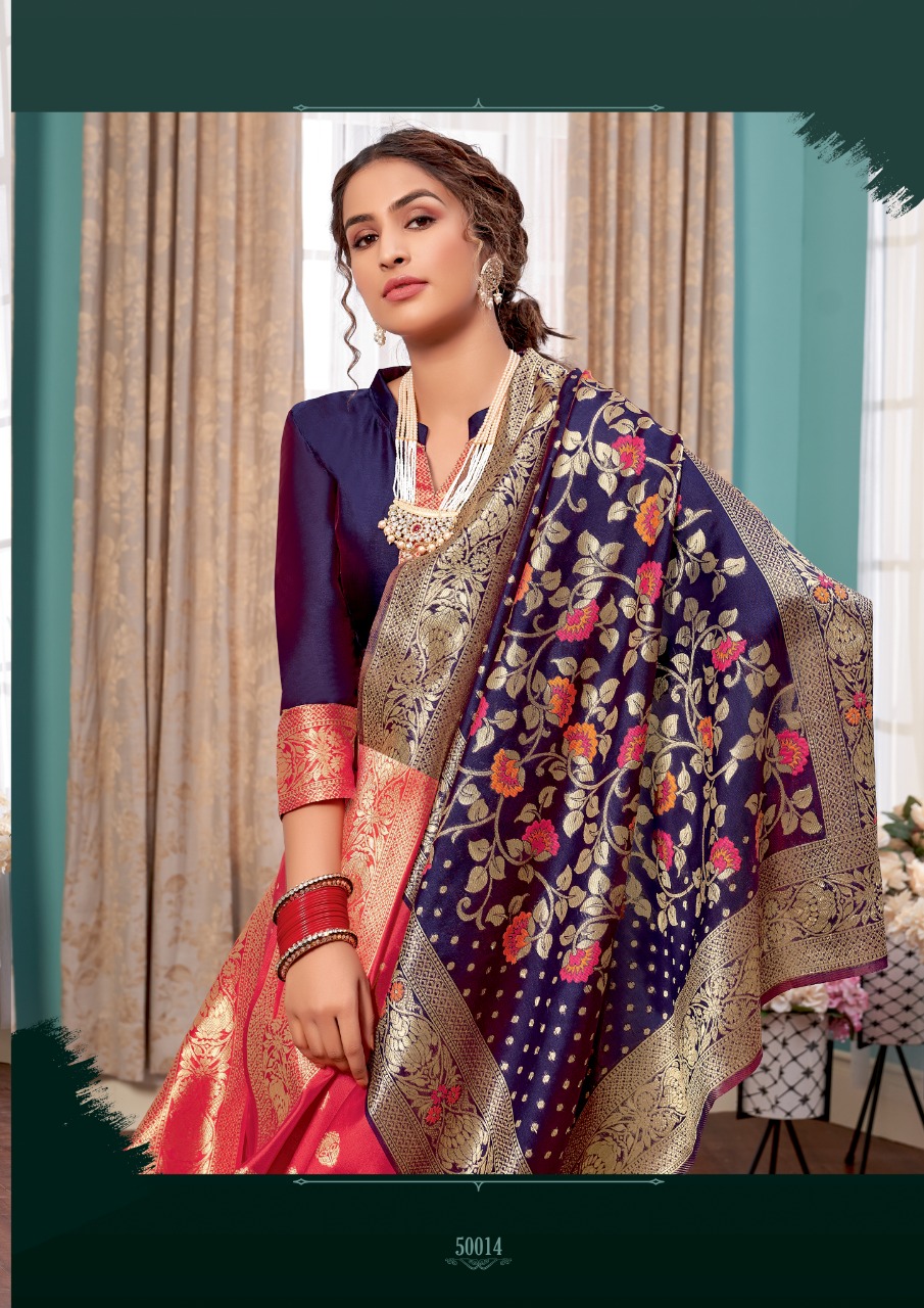 shakunt weaves Akash ganga art silk regal look saree catalog