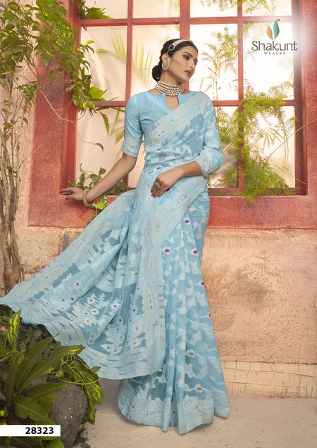 shakunt weaves monalisa cotton silk gorgeous look saree catalog