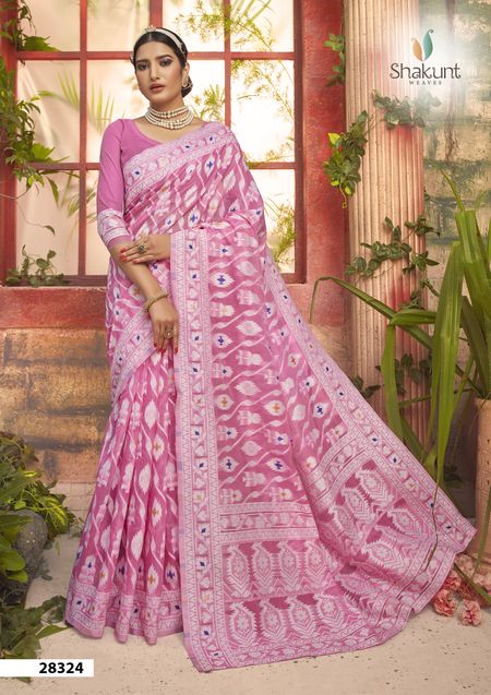 shakunt weaves monalisa cotton silk gorgeous look saree catalog