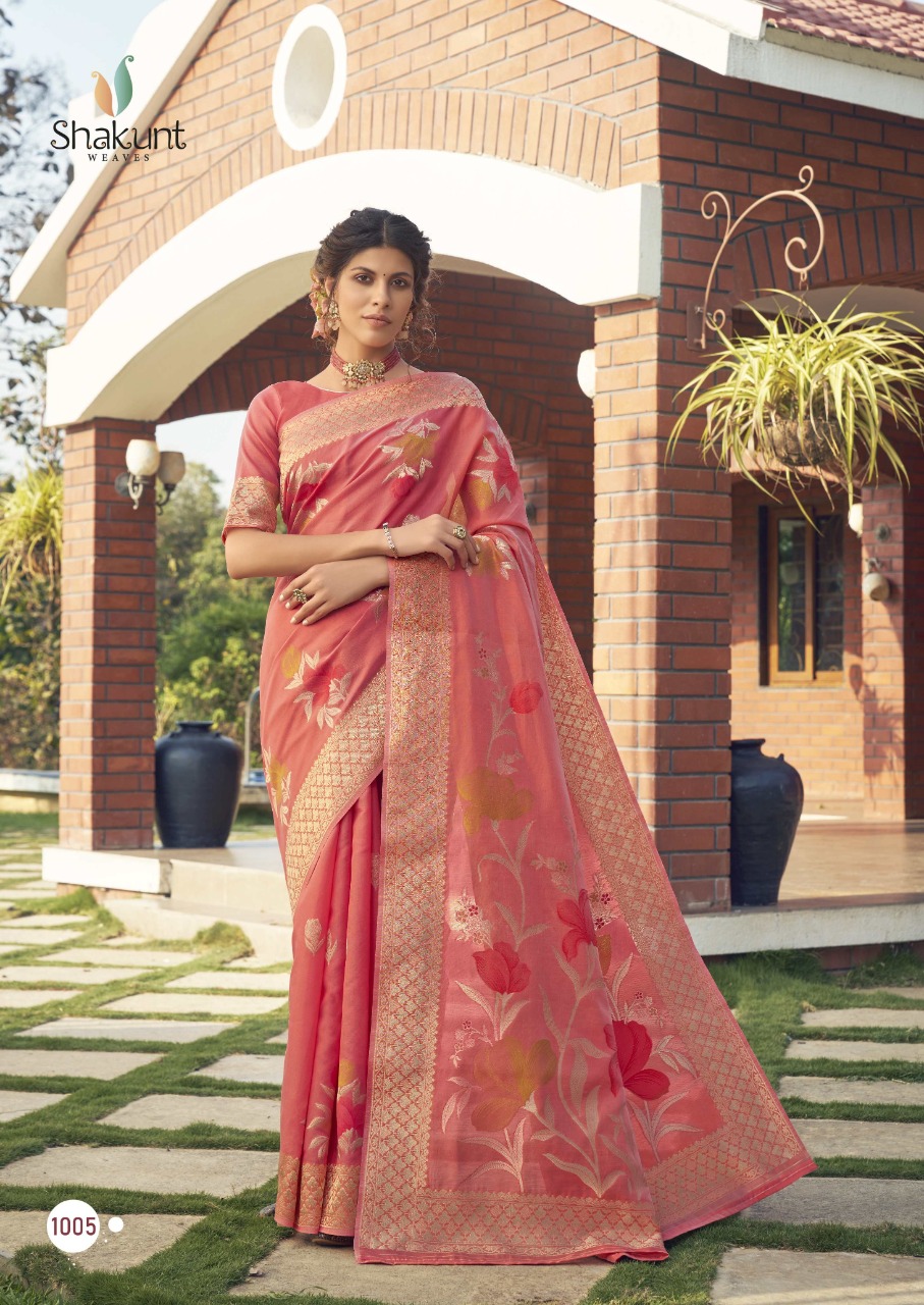 shakunt weaves pushp cotton gorgeous look saree catalog