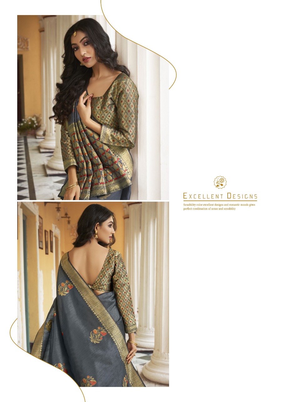 shakunt weaves rudrakshi silk attractive look saree catalog