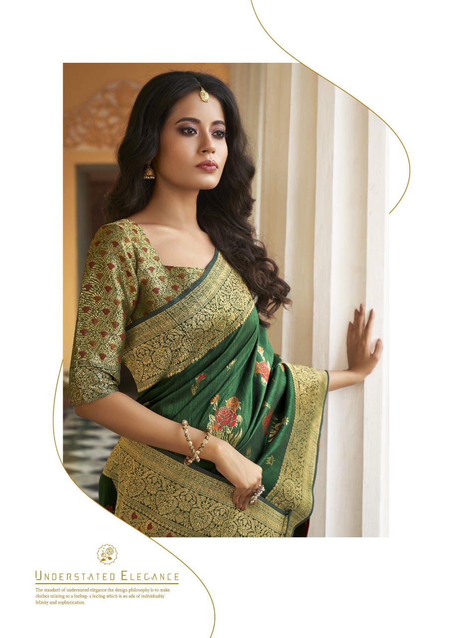 shakunt weaves rudrakshi silk attractive look saree catalog