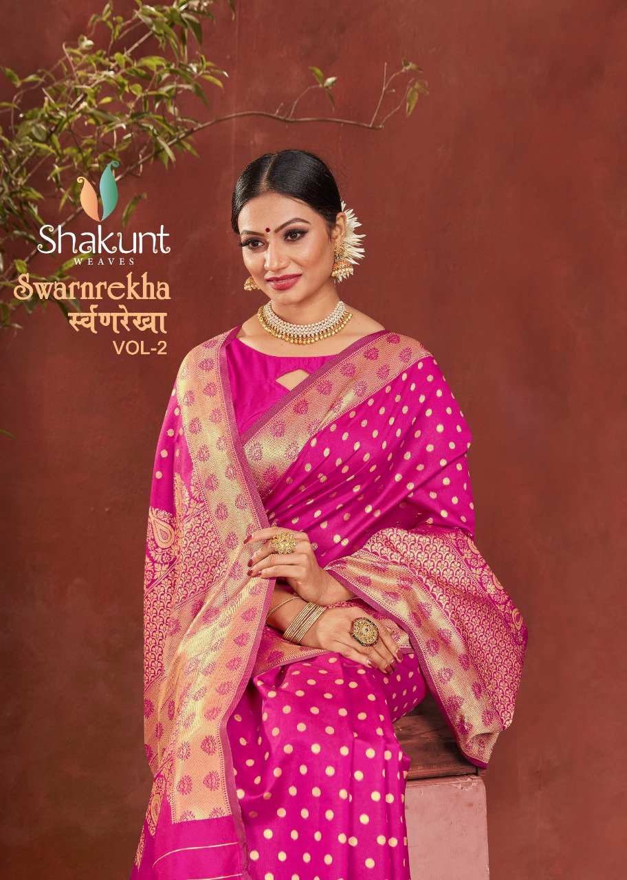 shakunt weaves swarnrekha vol 2 art silk innovative look saree catalog