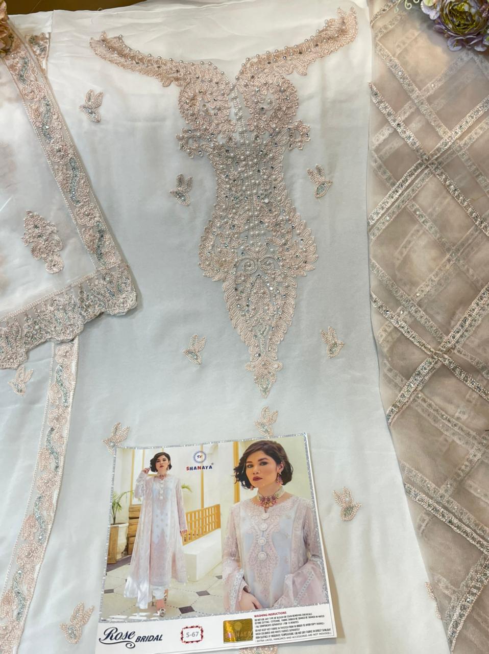 shanaya fashion rose bridal s 67 fox georgete gorgious look salwar suit singal