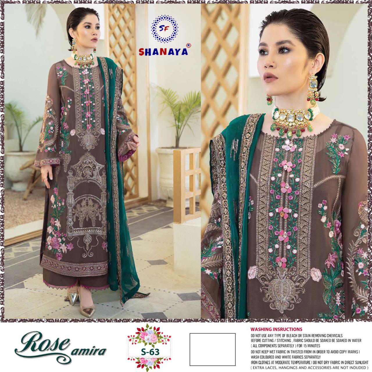 shanaya rose amira s 63 georgette catchy look slwar suit single