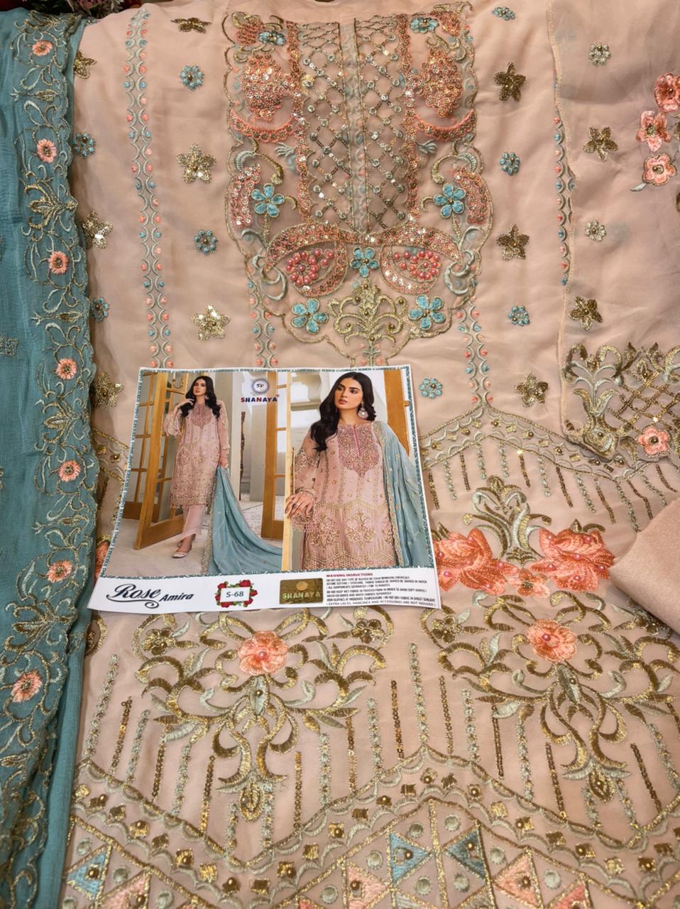 shanaya rose amira s 68 fox georgete gorgious look salwar suit singal