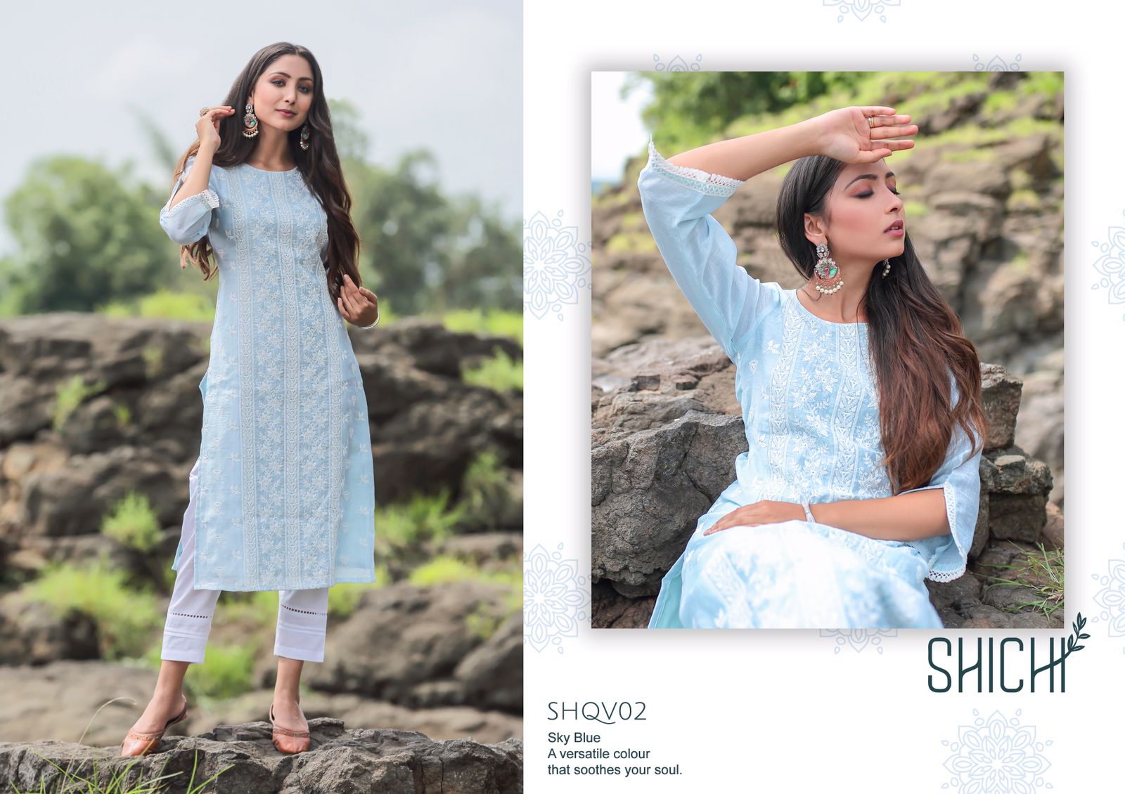 shichi qurbat silk innovative style kurti with pant catalog OLD