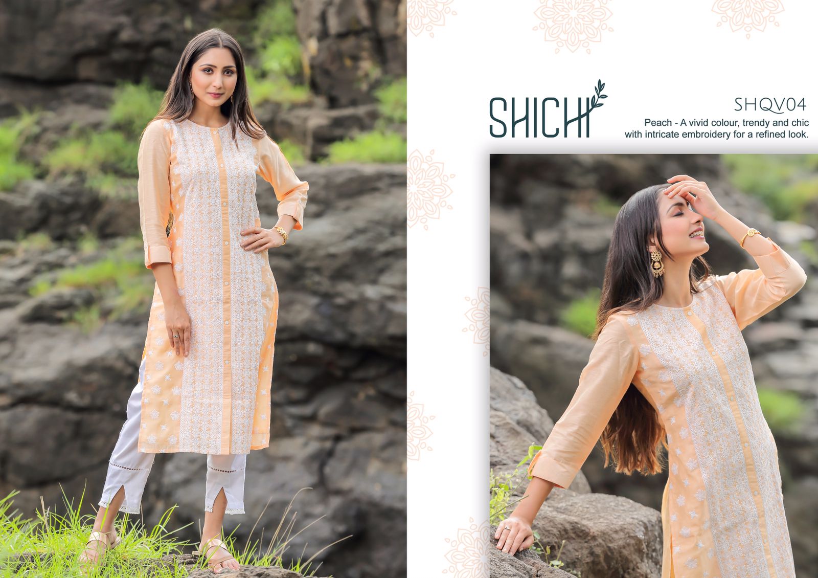 shichi qurbat silk innovative style kurti with pant catalog OLD