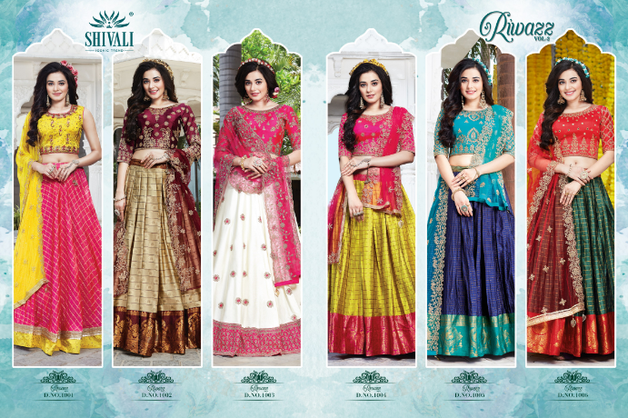 shivali fashion riwazz vol 2 festive look lehngha catalog