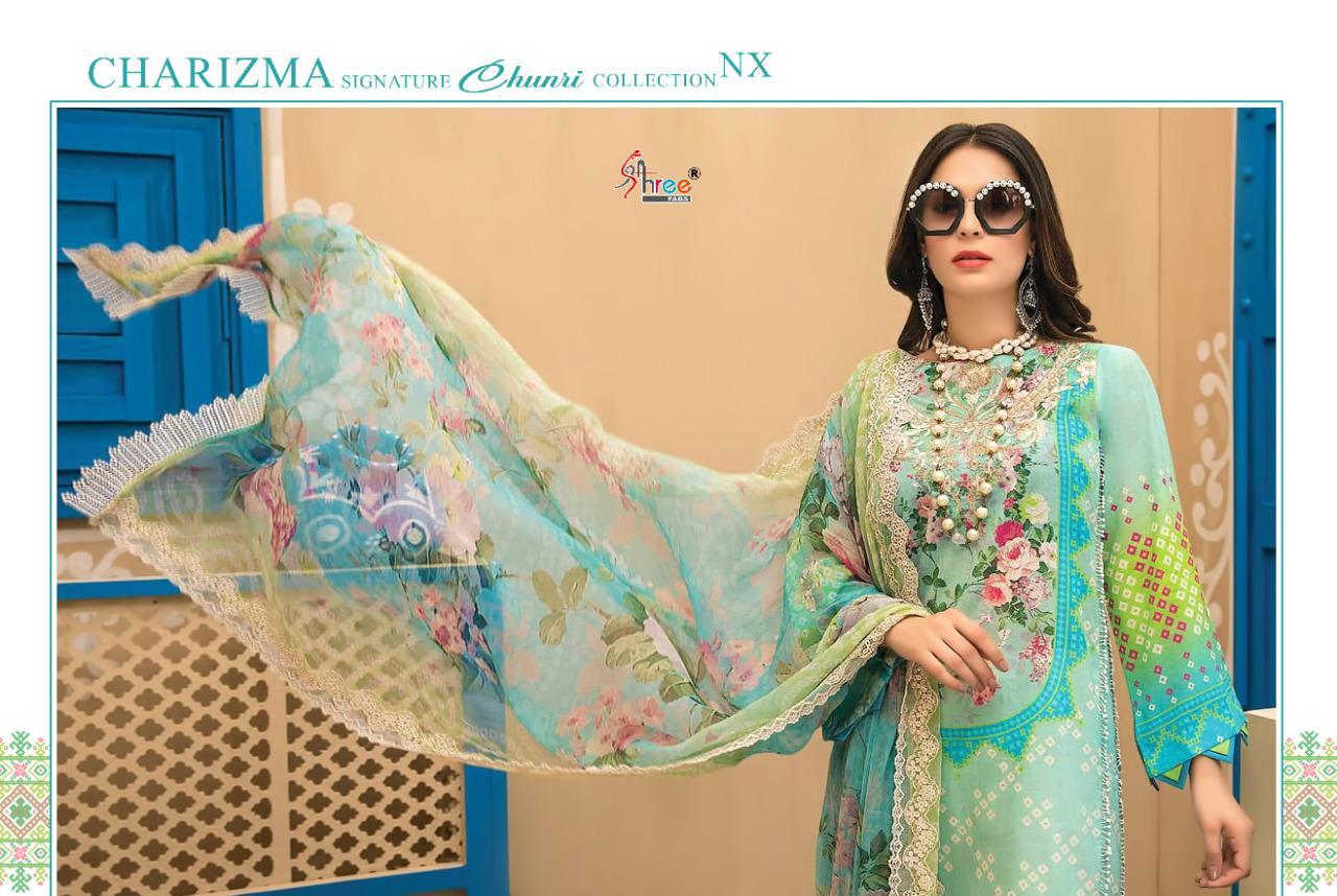 shree fab charisma signature chunari collection nx cotton regal look salwar suit cotton dupatta catalog