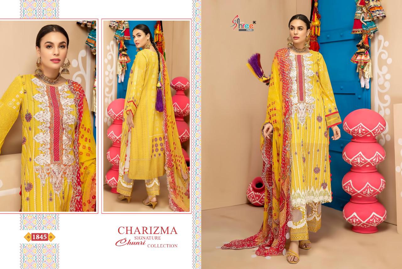 shree fab charisma signature chunri collection cotton innovative look cotton dupatta salwar suit  catalog