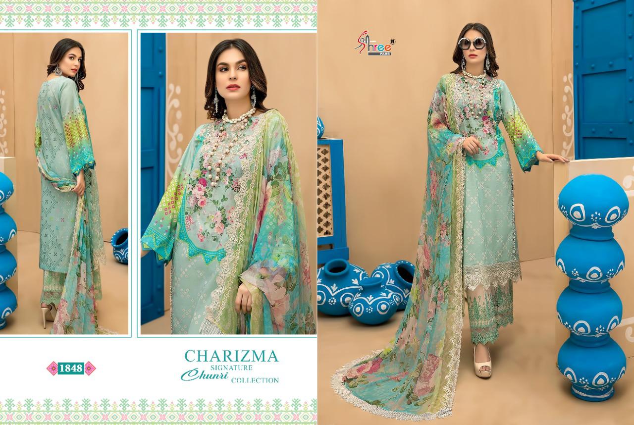 shree fab charisma signature chunri collection cotton innovative look cotton dupatta salwar suit  catalog