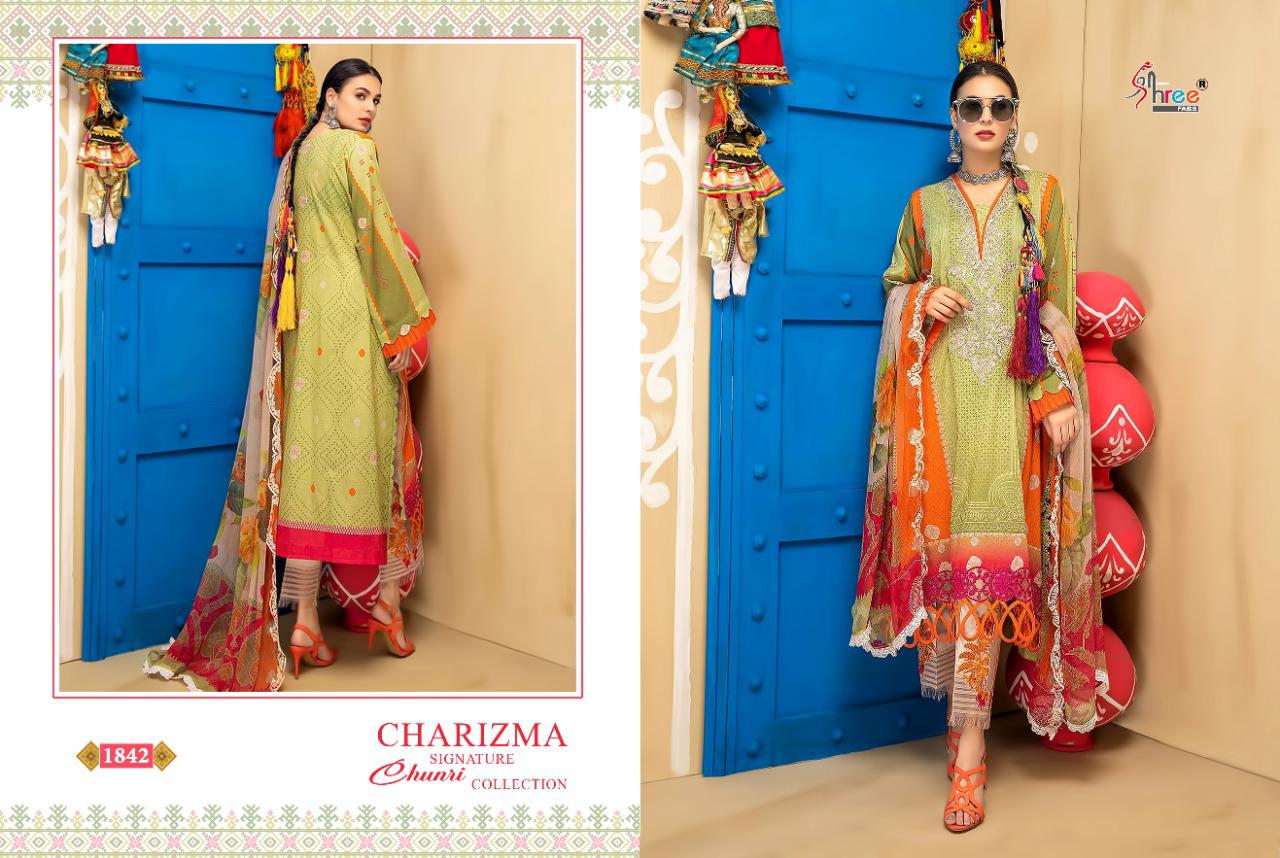 shree fab charisma signature chunri collection cotton innovative look cotton dupatta salwar suit  catalog