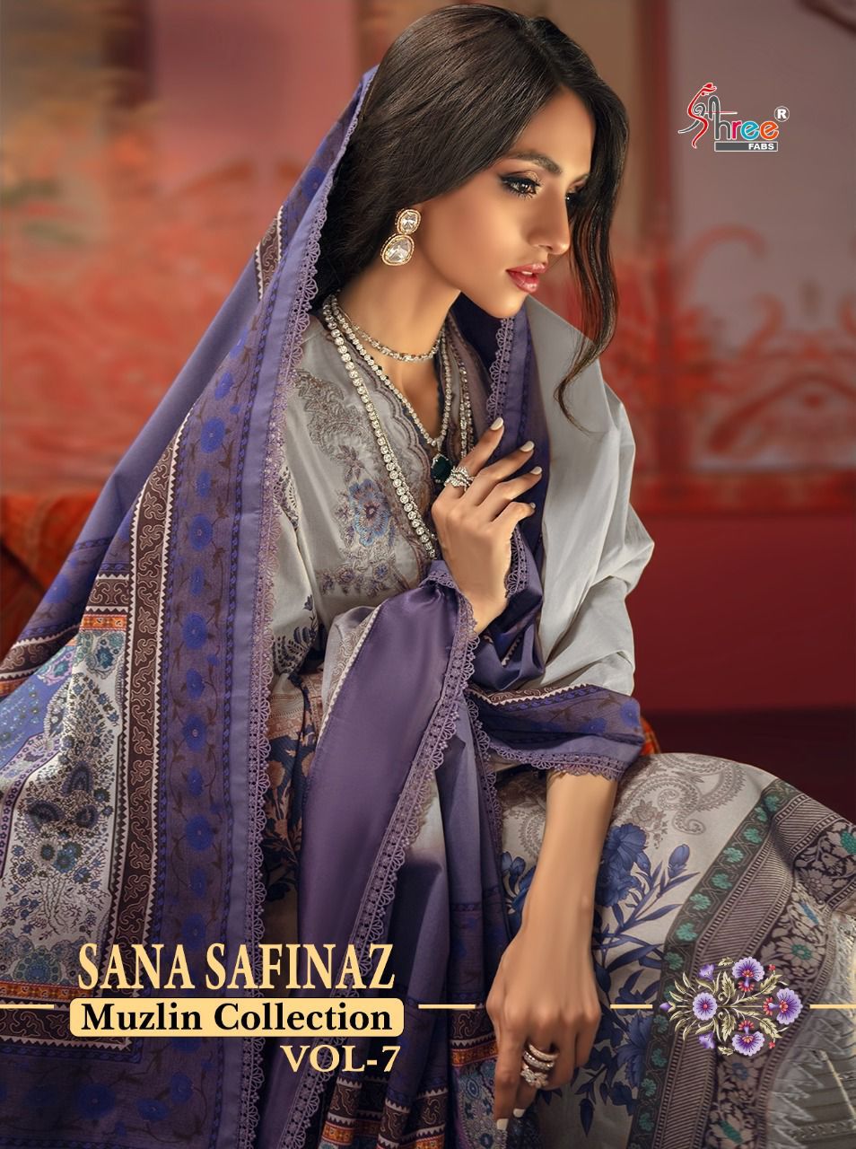 shree fab sana safinaz muzlin collection vol 7 cotton salwar suit with shiffon dupatta catalog