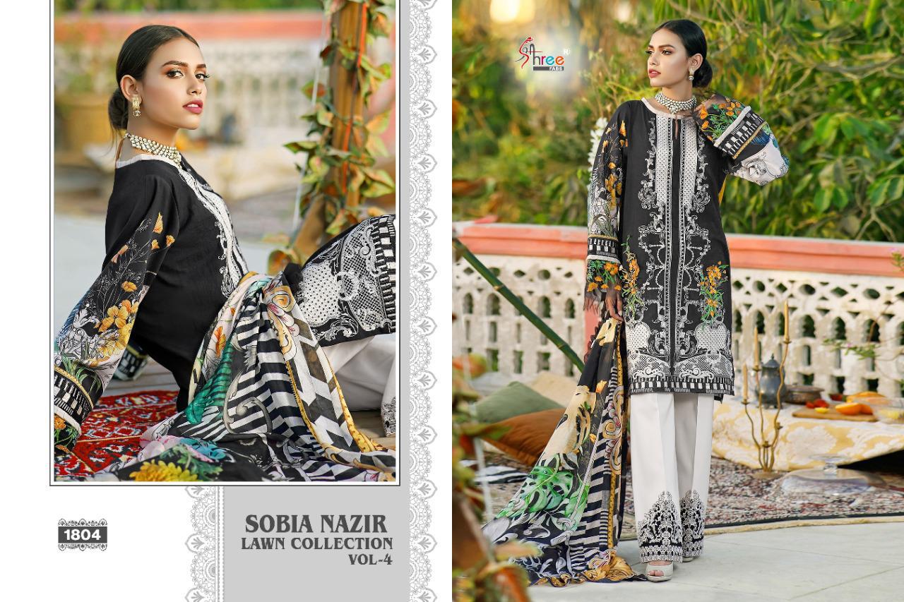 shree fab Sobia Nazir lawn collection vol 4 pure lawn cotton innovative look salwar suit  catalog