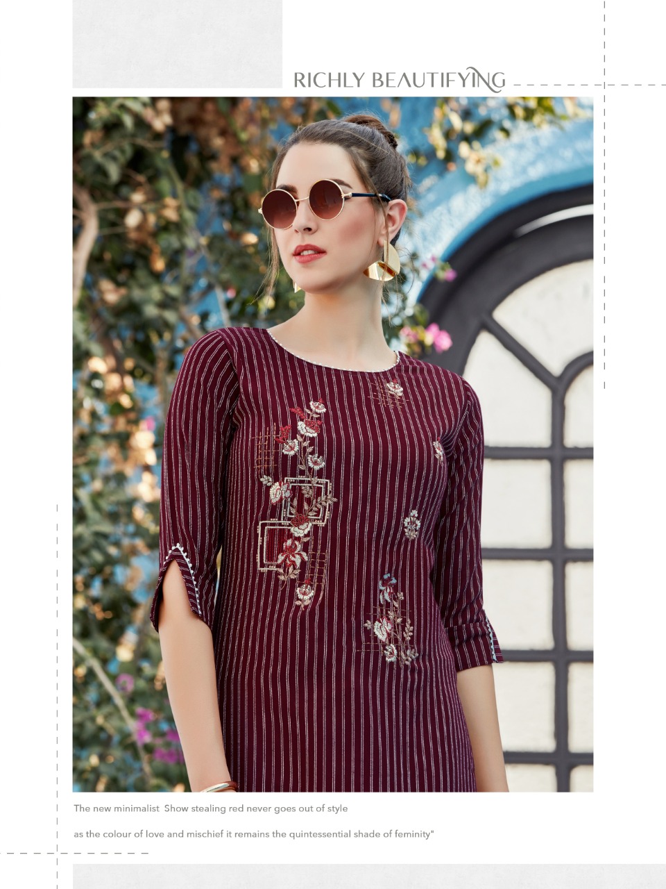 syasii Fashion Glamour viscose rayon western style kurti with pant catalog