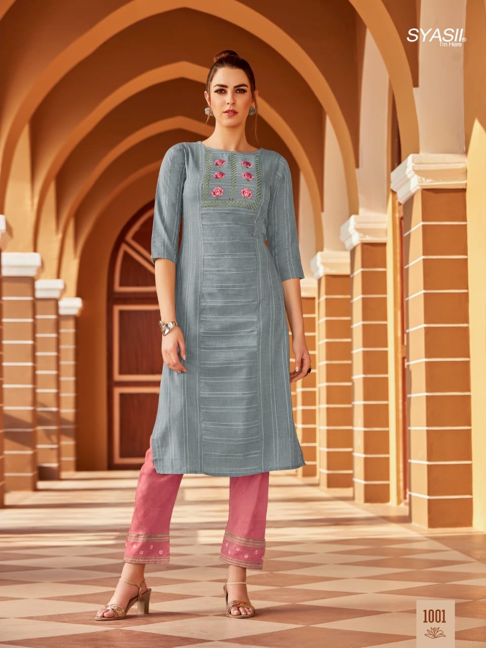 Syasii matic cotton authentic fabric kurti  catalog