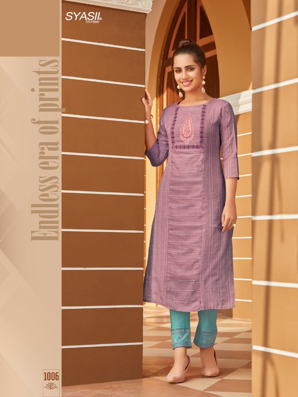 Syasii matic cotton authentic fabric kurti  catalog