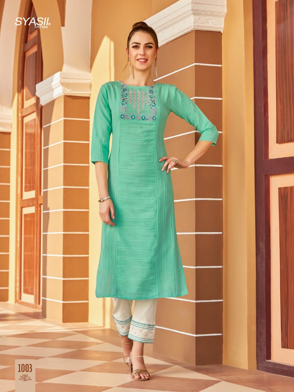 Syasii matic cotton authentic fabric kurti  catalog