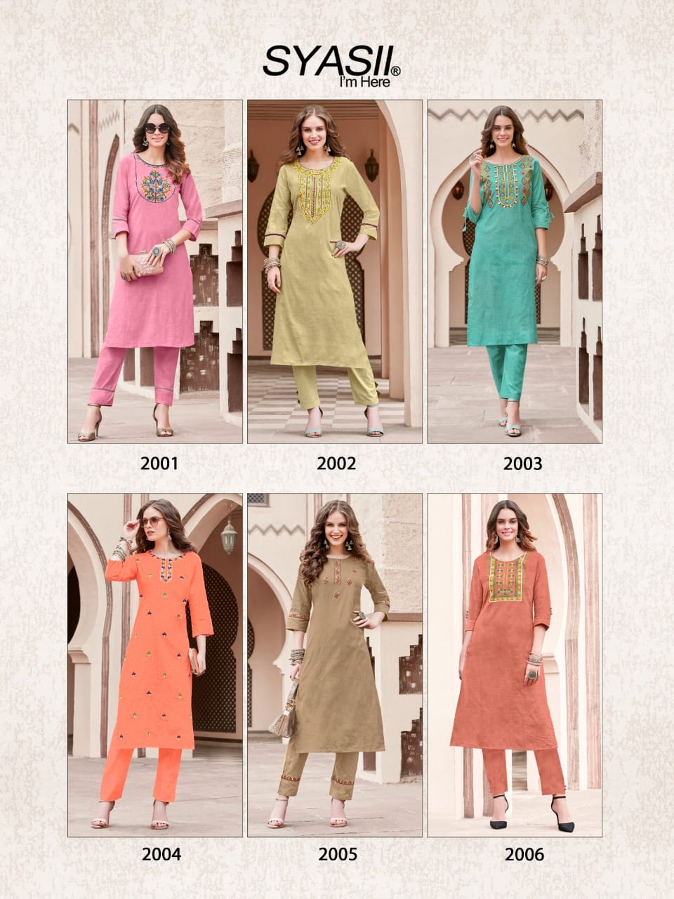 Syasii pure vol 2 cotton authentic fabric kurti with pant catalog