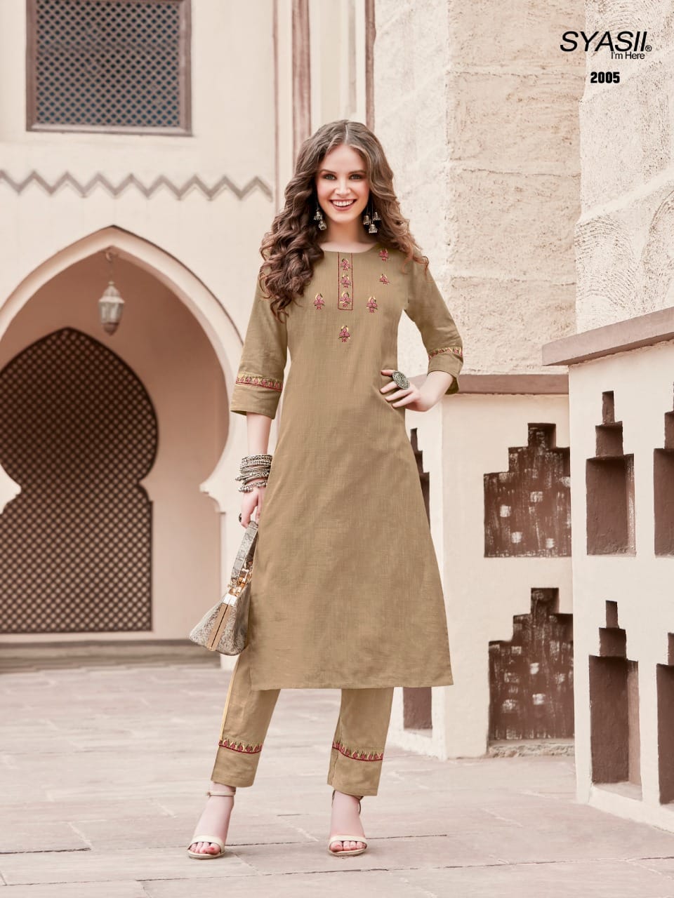 Syasii pure vol 2 cotton authentic fabric kurti with pant catalog