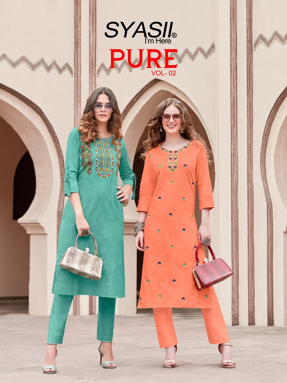 Syasii pure vol 2 cotton authentic fabric kurti with pant catalog