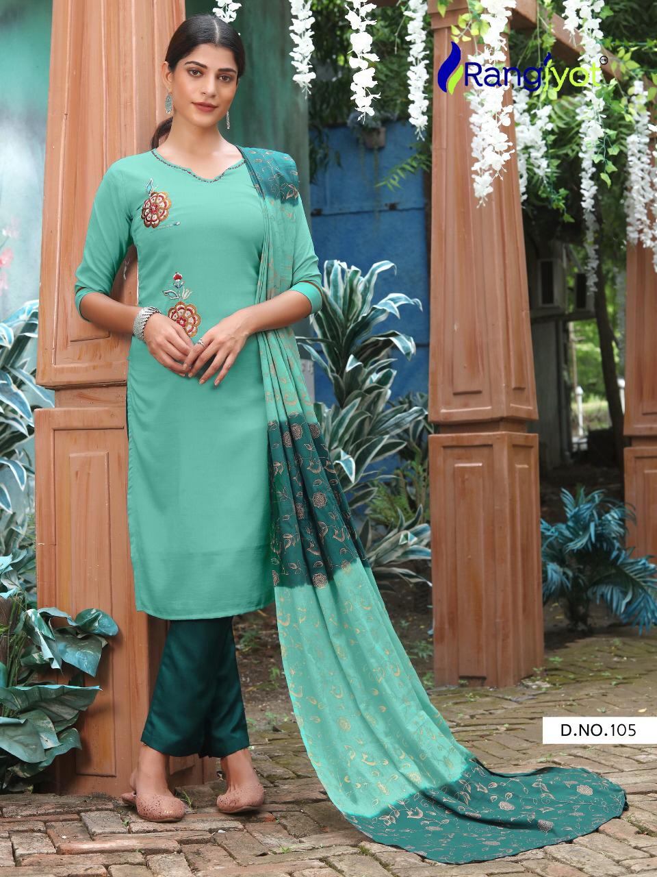 tc rangjyot chitra 1 silk innovative style top with bottom and dupatta catalog