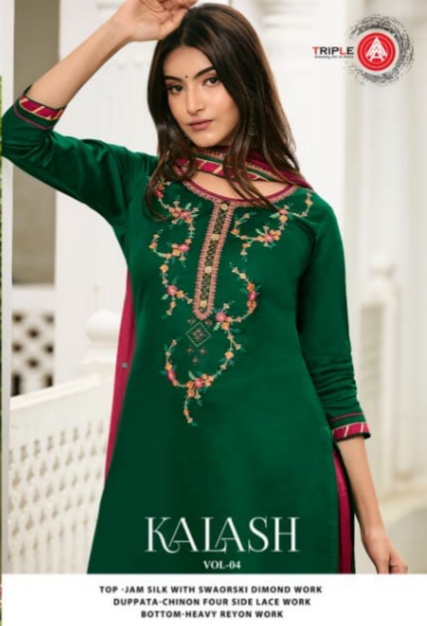 triple aaa kalash vol 4  silk astonishing salwar suit catalog