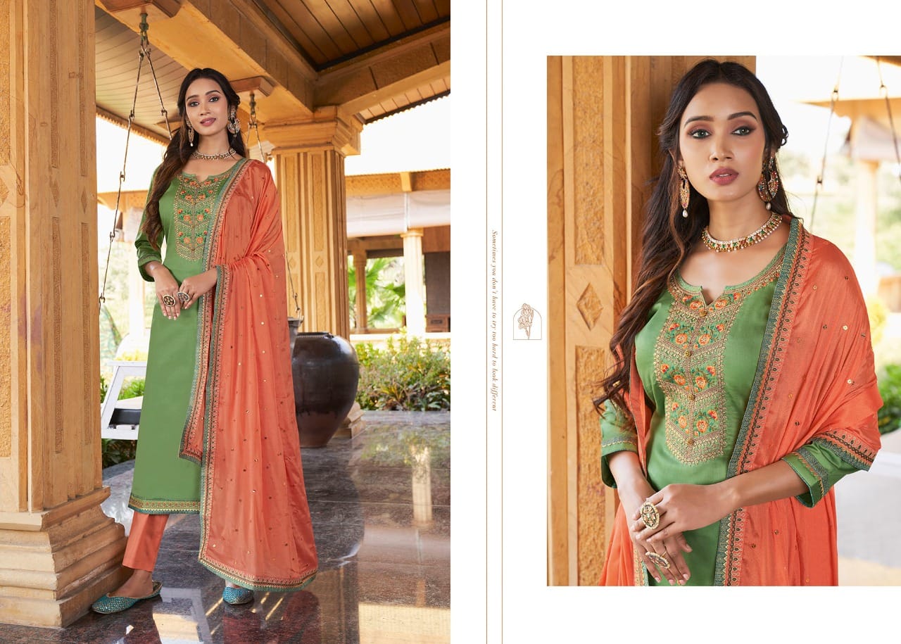 triple aaa kundan premium jam silk innovative style salwar suit catalog