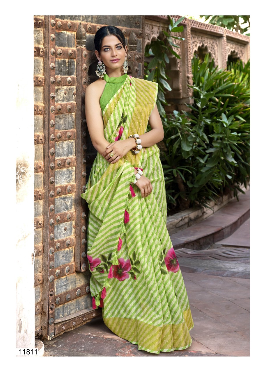 triveni gangaur cotton gorgeous look saree catalog