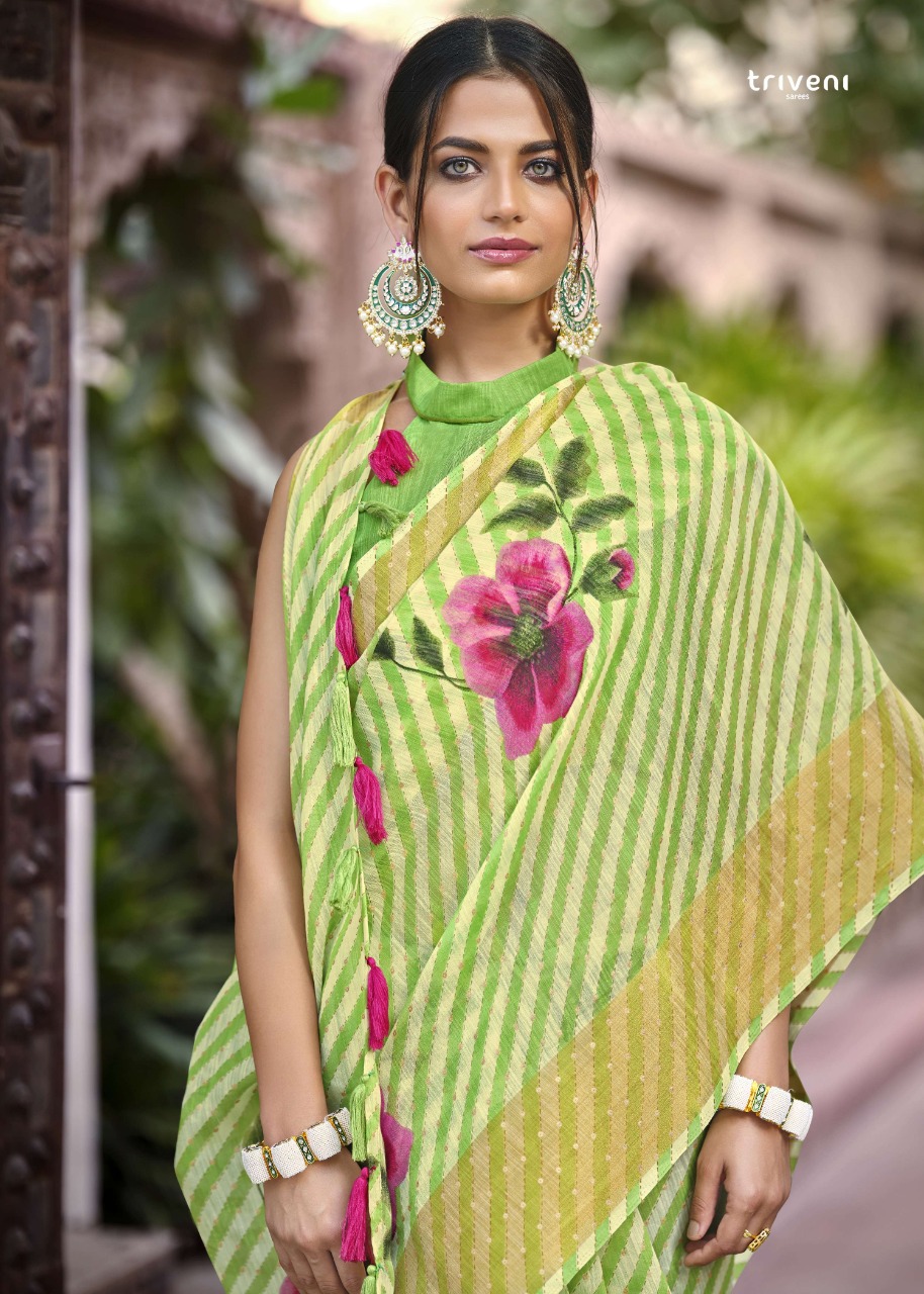 triveni gangaur cotton gorgeous look saree catalog