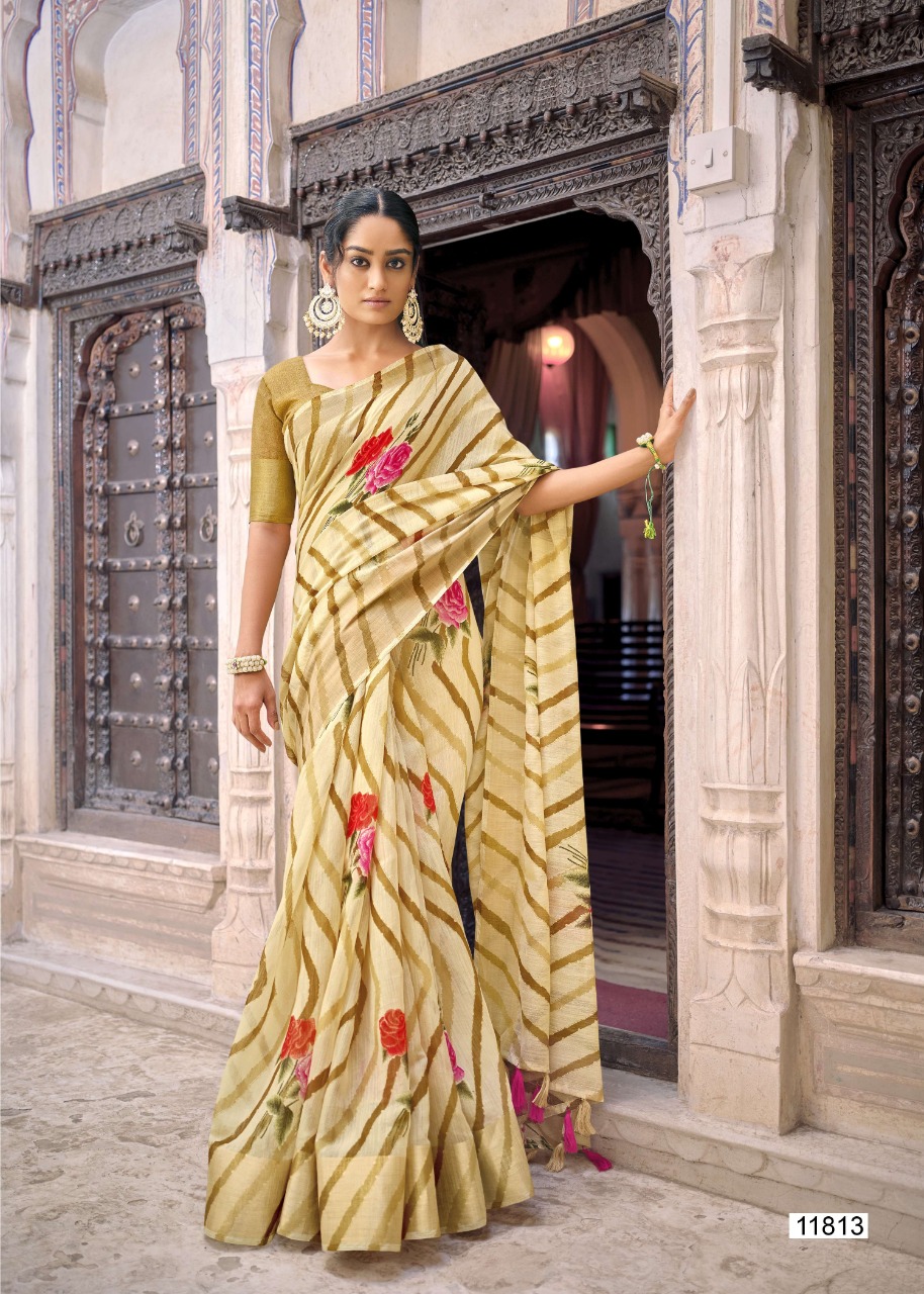 triveni gangaur cotton gorgeous look saree catalog