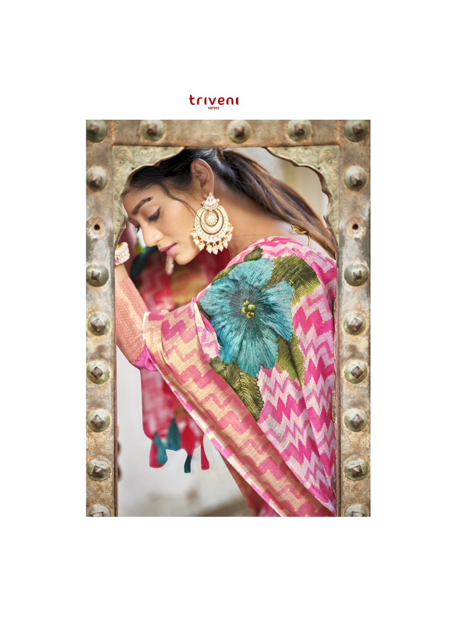 triveni gangaur cotton gorgeous look saree catalog