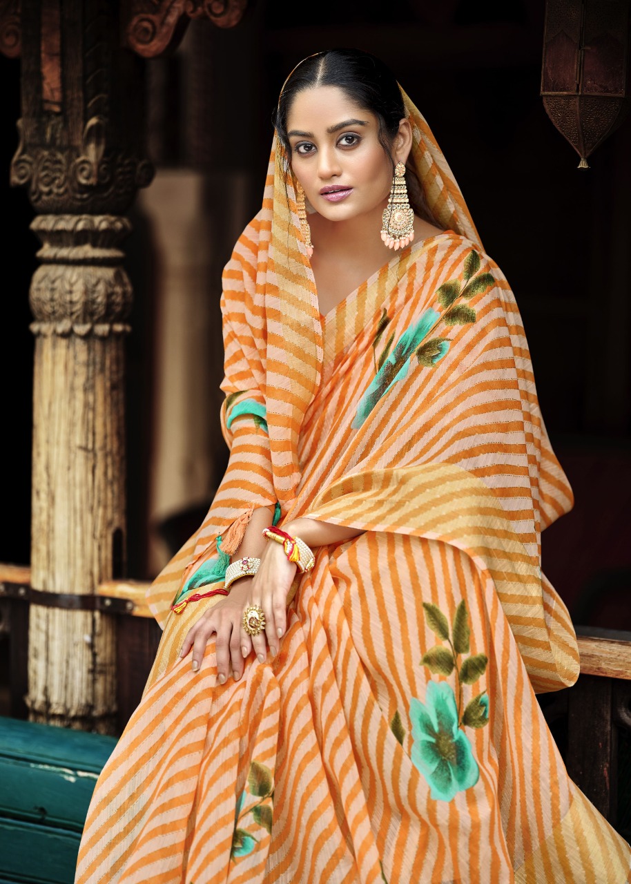 triveni gangaur cotton gorgeous look saree catalog