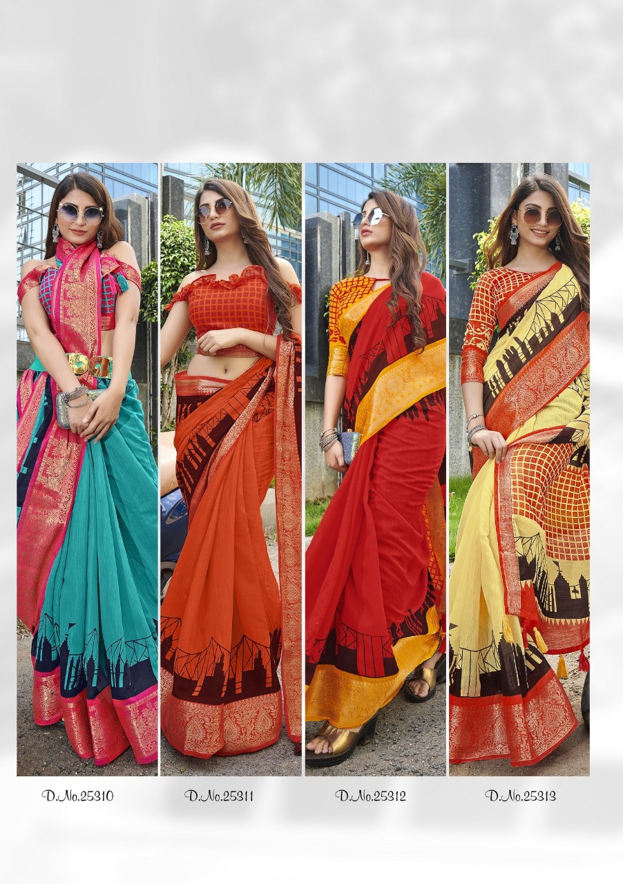 triveni sarees howrah bridge cotton exclusive print saree catalog