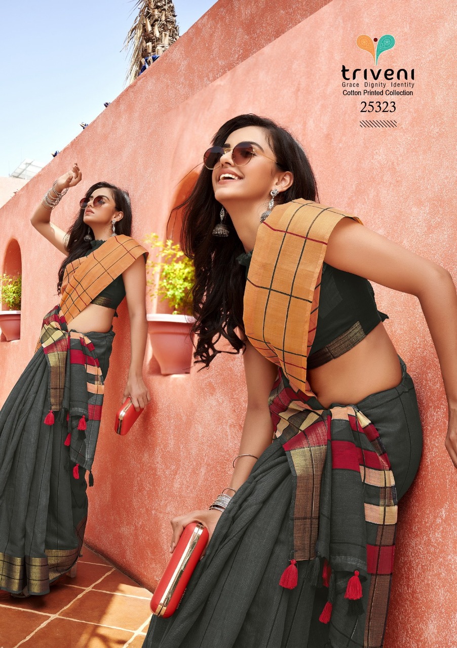 triveni sarees mfune 3 cotton astonishing saree catalog