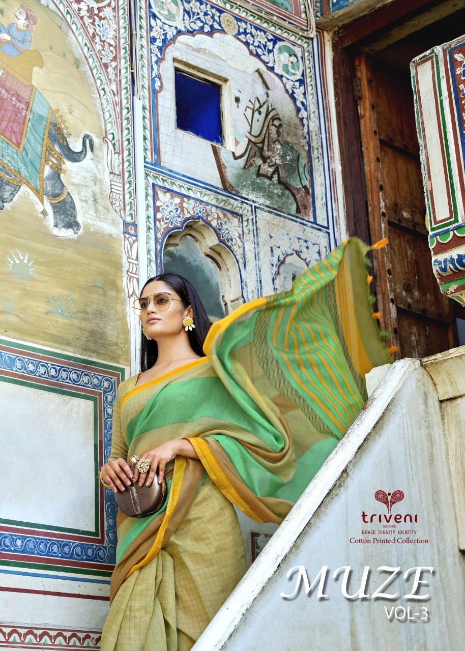 triveni sarees muze 3 cotton gorgeous look saree catalog